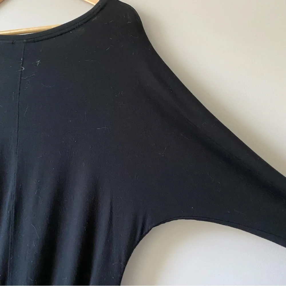 mercer & madison Bateau Neck Batwing 3/4 Sleeves Shirred Hem Top Medium - Picture 4 of 11